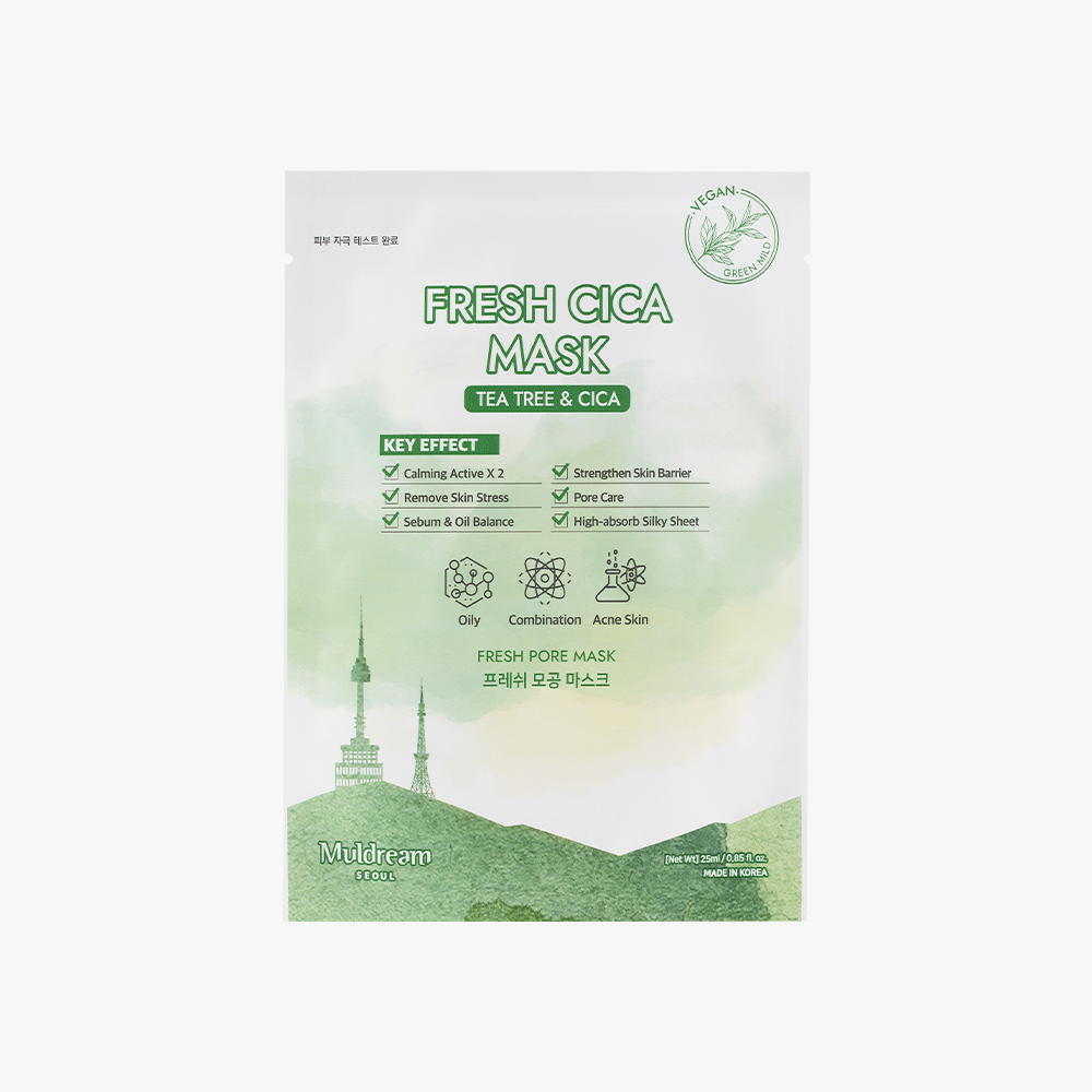 MULDREAM FRESH TEA TREE CICA MASK