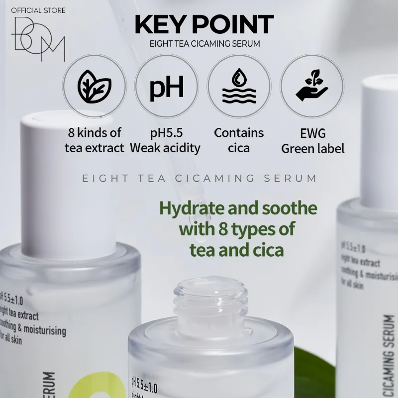 B.O.M 8 TEA WATER CICAMING SERUM PH5.5