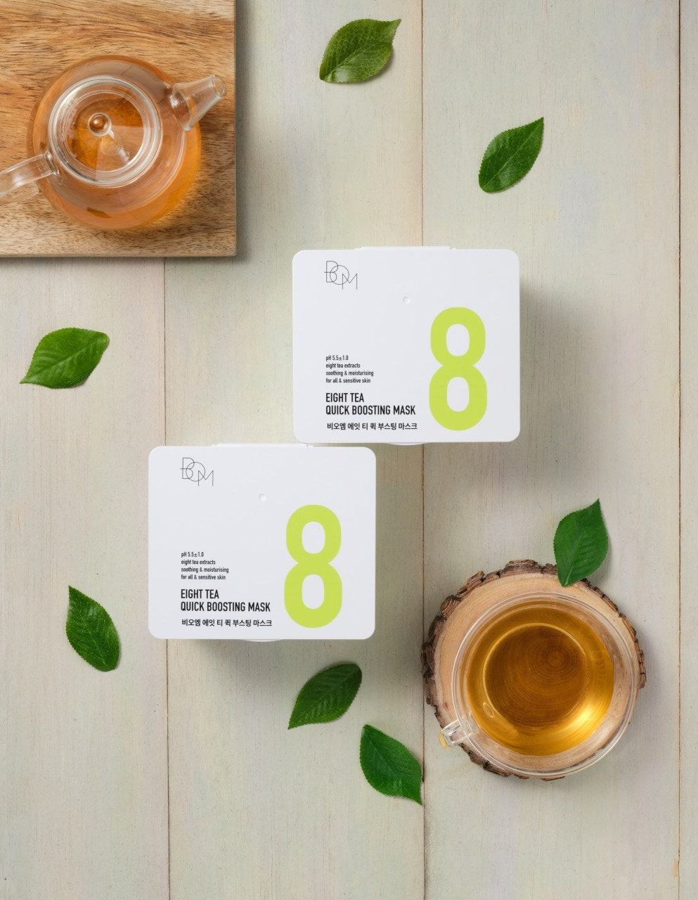 B.O.M 8 TEA QUICK BOOSTING MASK 30 SHEET