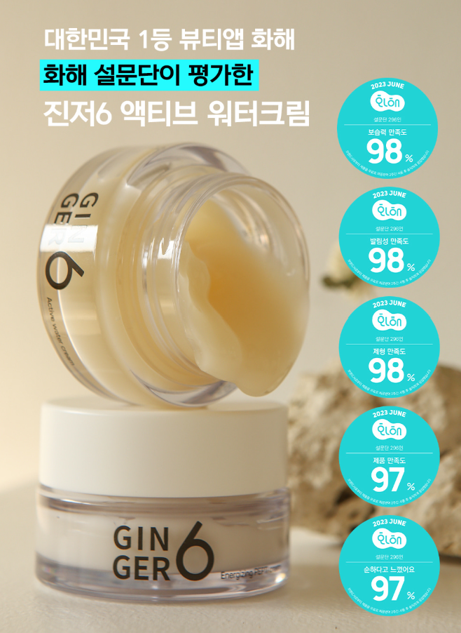 GINGER6 ACTIVE WATER CREAM 50ML